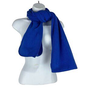 Women's Blue Fleece Scarf 100% Polyester